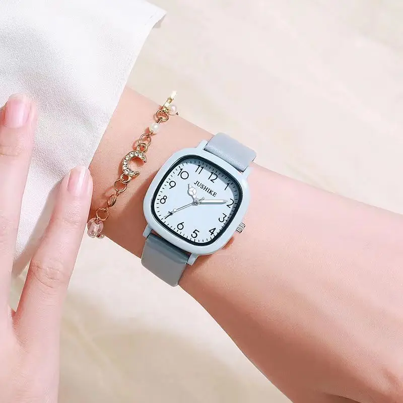 Часы наручные женские кварцевые с силиконовым ремешком, Модные Простые повседневные, подарок оригинального бренда