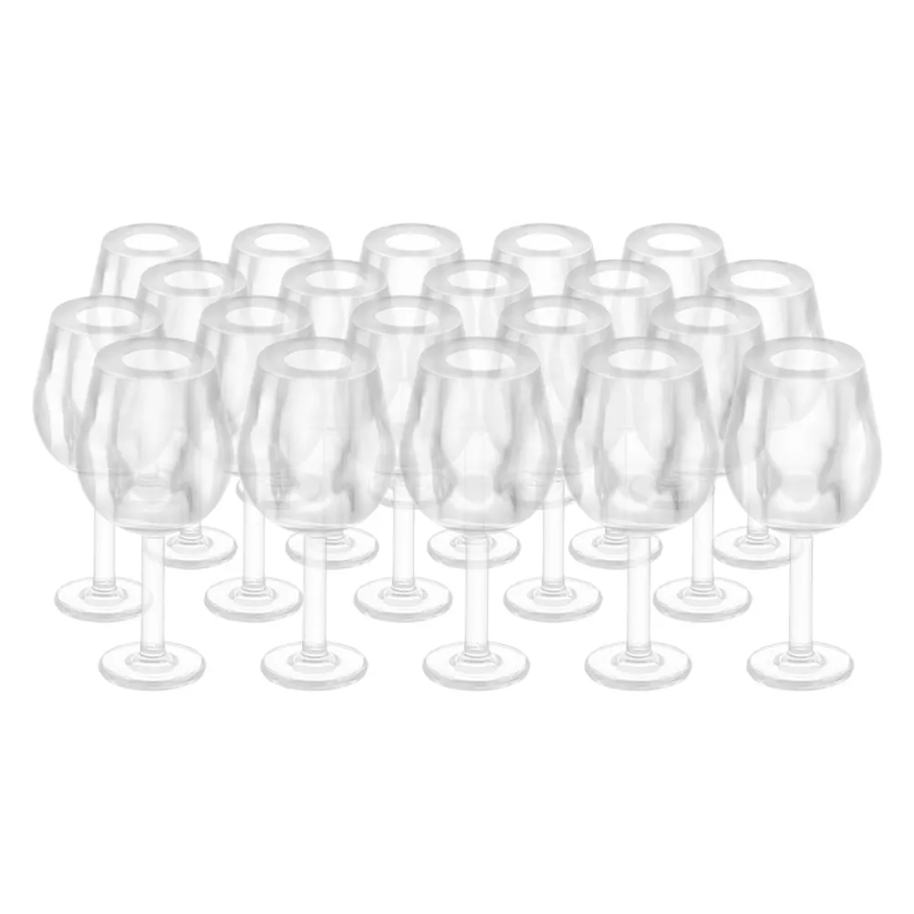 

20Pcs Miniature Wine Glasses 1:12 Scale Realistic Glass Cups for Dollhouse Kitchen Accessories Pretend Play Creative
