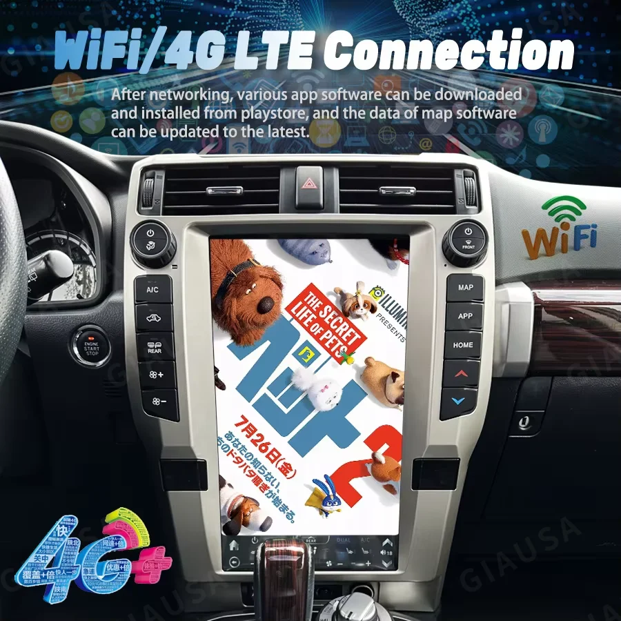 YL أندرويد 13 شاشة تعمل باللمس لتويوتا 4 عداء 2010-2022 راديو السيارة الوسائط المتعددة ستيريو نظام تحديد المواقع أندرويد السيارات اللاسلكية CarPlay رئيس وحدة #6