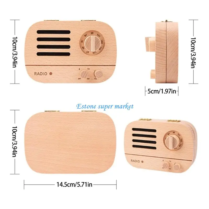 090B Infants Baby Teeth Storage Box Retro Radio Container Case for Child