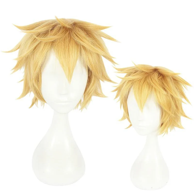 

Work Cell Cosplay Killer T Cell Golden Yellow Cos Wig High Temperature Silk Wig Cap