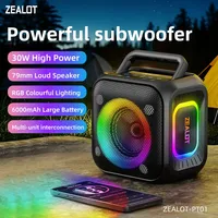 ZEALOT-PT01 Portable Bluetooth Speaker,IPX6 Waterproof 360° Wireless Speaker TWS Stereo Pairing 10hrs Playtime For Camping Hikin