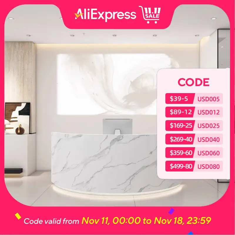 

Beige Design Logo Reception Desks Beauty Salon Luxury Cashier Reception Desks Front Modern Theke Rezeption Office Furniture