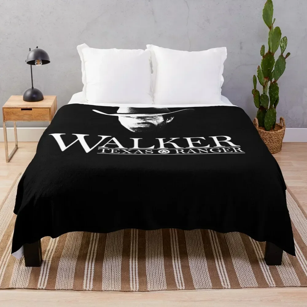 

Walker Texas Ranger (Chuck Norris) Head and Logo Essential - Copy Throw Blanket Faux Fur Soft Warm Blanket for Bed