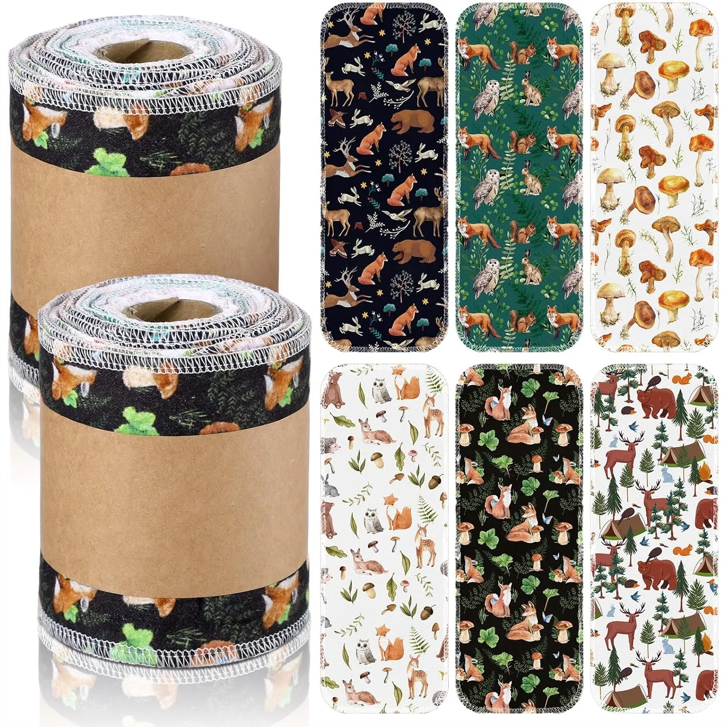 

60 Pack Reusable Toilet Paper Washable Flannel Bidet Towels for Family Cloth Wipes Bulk 12x4.3 Inches with Cardboard