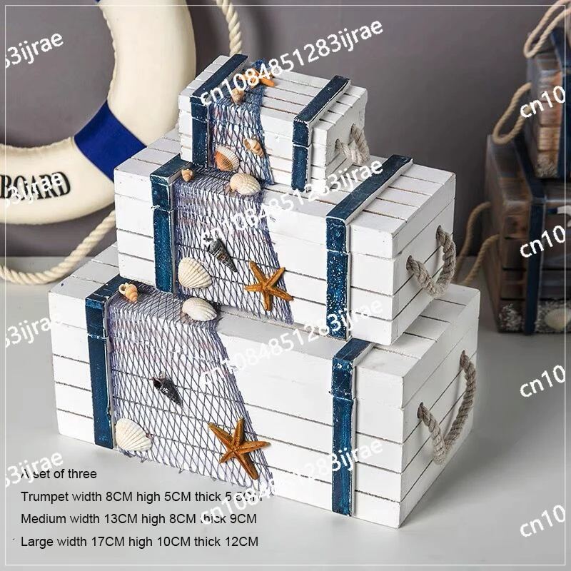 

3 размера Морской звезды HNA коробка для сокровищ Декор детской комнаты 3 в 1 средиземноморская деревянная коробка для хранения Домашний Декор Шкатулка для ювелирных изделий