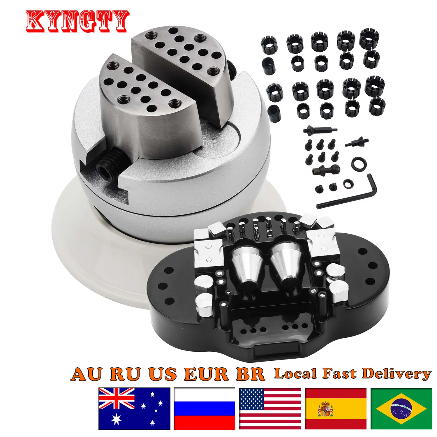 Jewelry Equipment - Mini Engraving Ball Vise Tool Block with Full Attachment for Diamond and Stone Setting and Ring Setting Tool