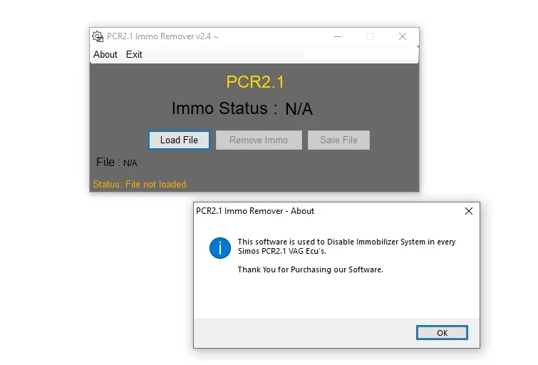 PCR2.1 이모 리무버 소프트웨어 PCR 2.1 무제한 버전 IMMO OFF SIMOS 수정 VAG ECU용 체크섬 수정 알고리즘 없음 소프트웨어