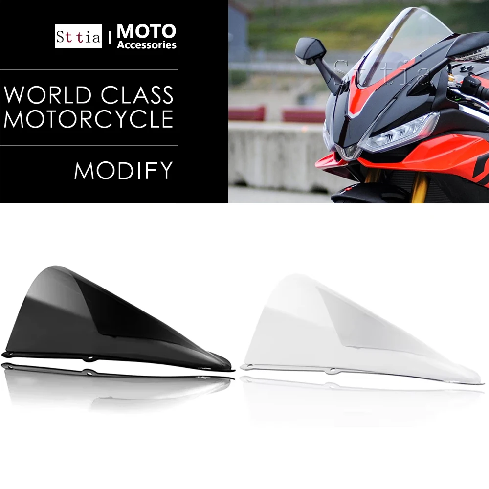 

RSV4 2021-2024 Motorcycle Windshield Spoiler For APRILIA Heightening Extension Windscreen Deflector Modification Accessories