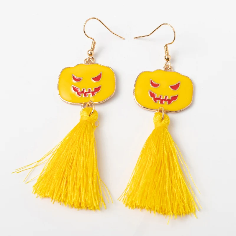 

Halloween Earrings For Women Long Tassel Ghost Ear Studs Resin Pumpkin Dangle Earrings All Saints' Day Jewelry Gift