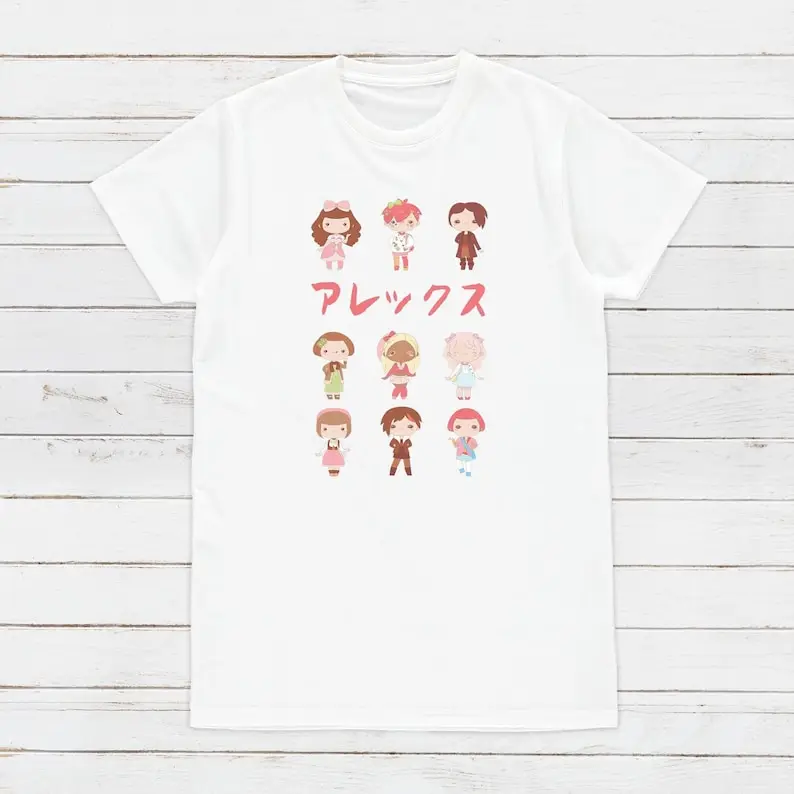 

Custom Personalised T Shirt Japanese Kawaii Anime Manga Personalized Your Name Text Japan Cute Harajuku Womens Mens Graphic Prin