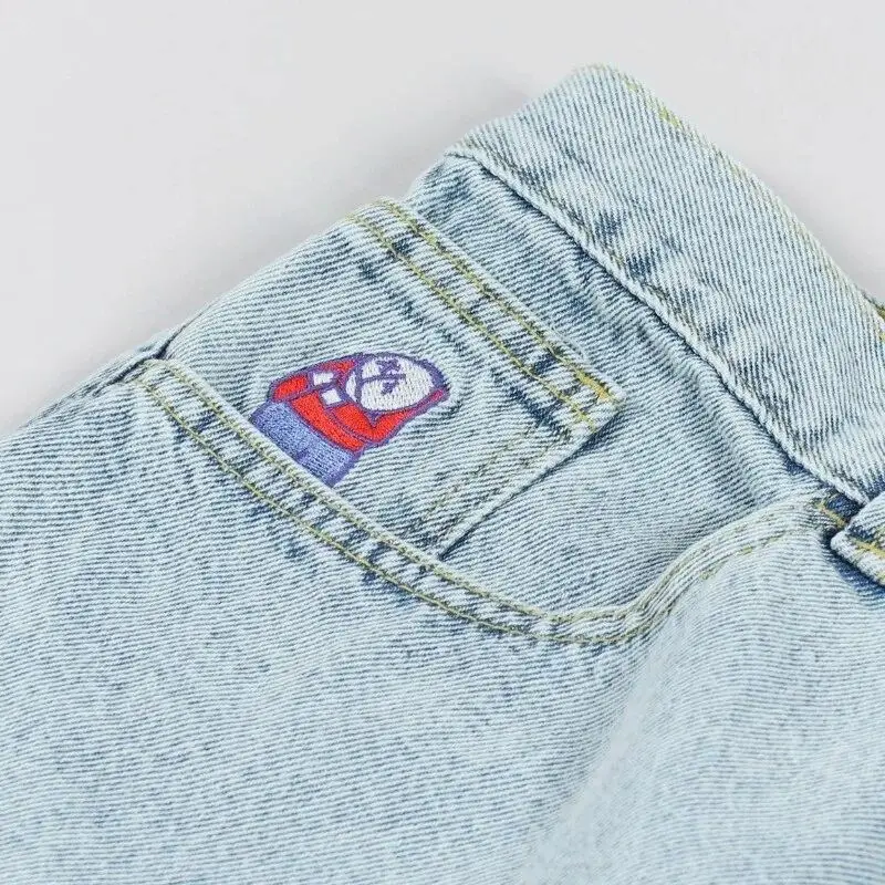 Harajuku Y2k Denim Shorts für Männer minimalist ischen weißen Faden Stickerei Design Vintage American Classic Casual Shorts aus den 1920er Jahren