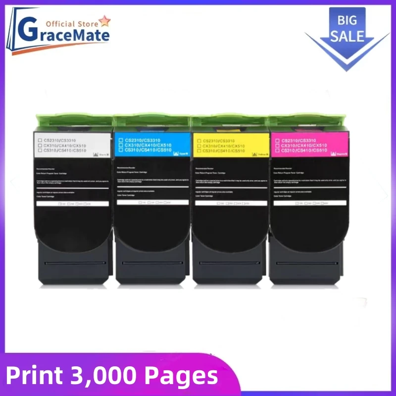 Toner Cartridge for Lexmark CS310n CS310dn CS410n CS410dn CS410dnt CS510de CS510dte CS310 CS410 CS510 CX310 CX410 CX510 Toner