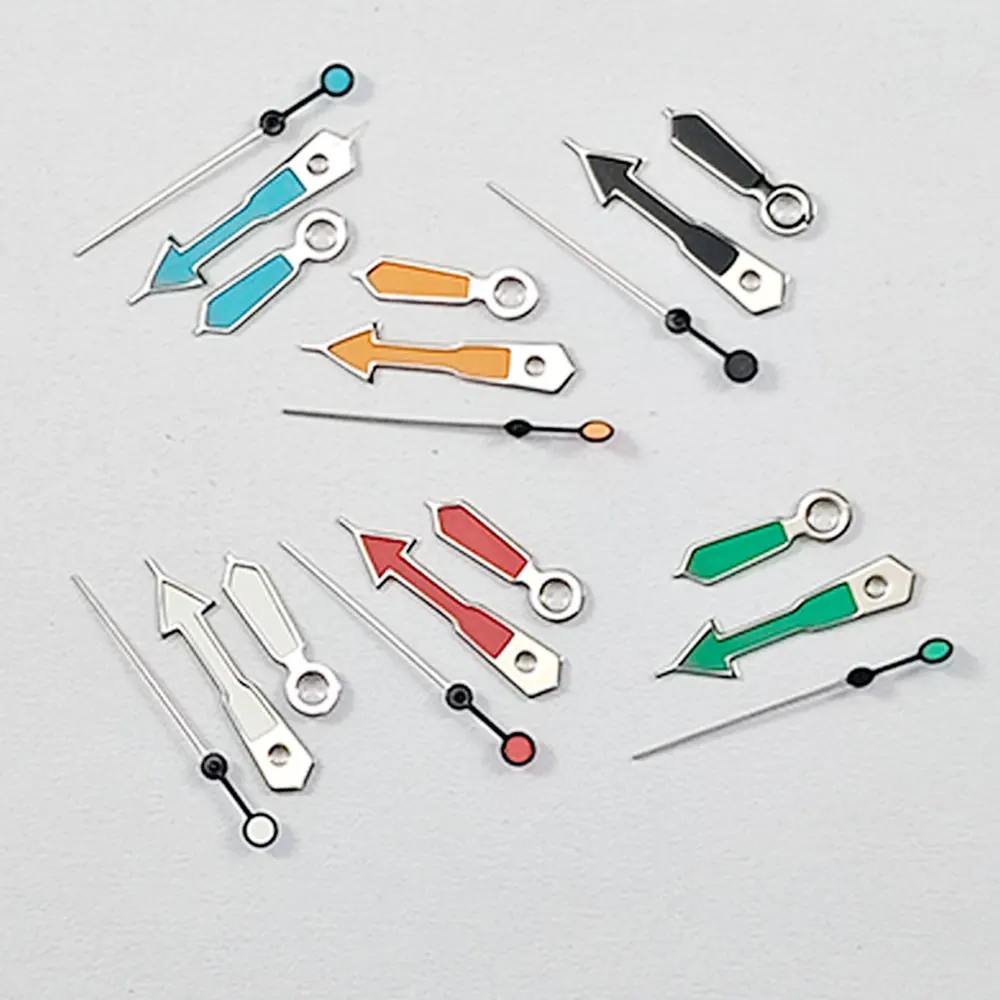 NH35 Стрелки часов 8,5*12*12,5 мм NH34 NH35A NH36 7S36 4R36 Серебряная рамка указателей Зеленый Luminou Оранжевый Красный Синий для части Seiko