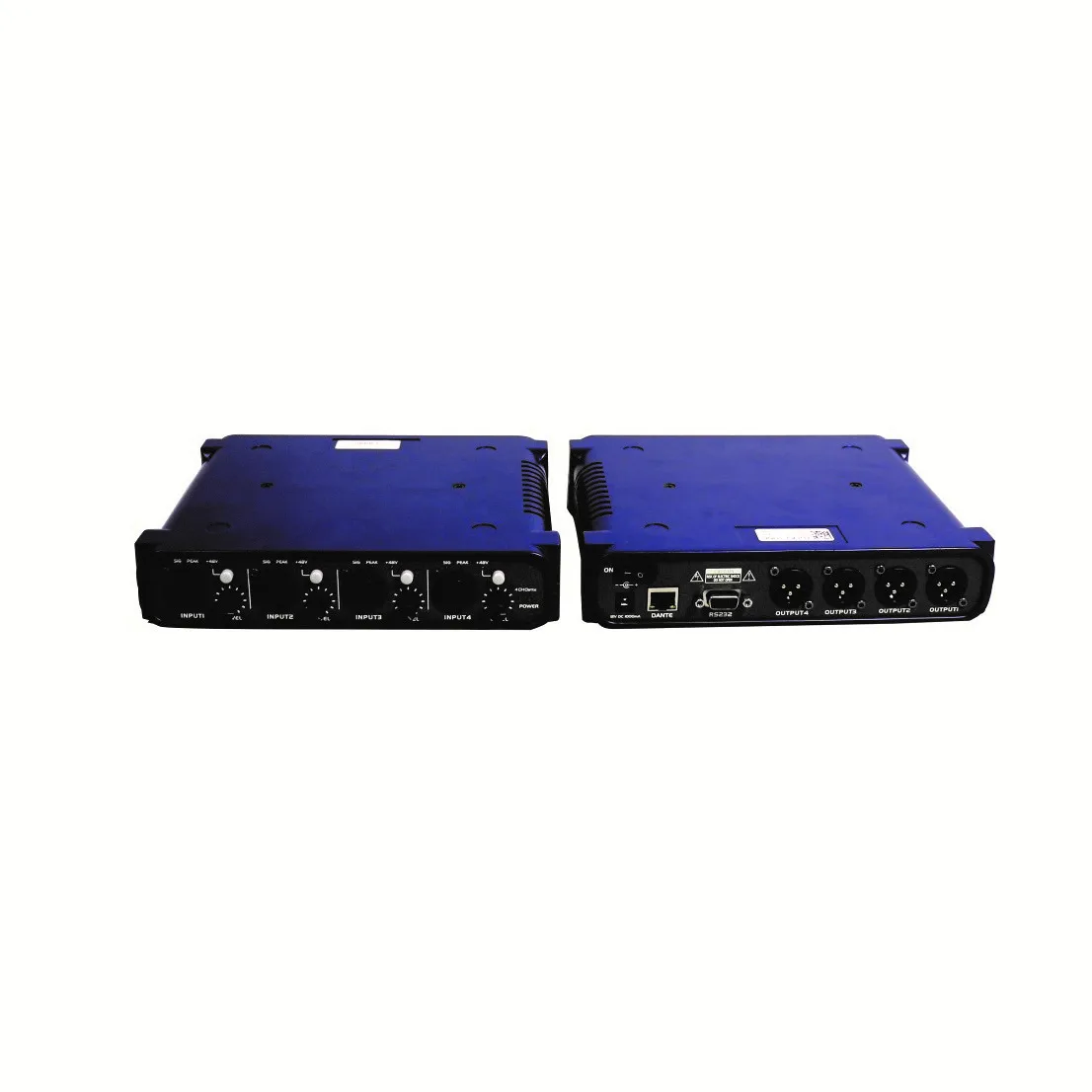 6.3mm jack balanced analog output Dante system network audio interface with 48V Phantom power