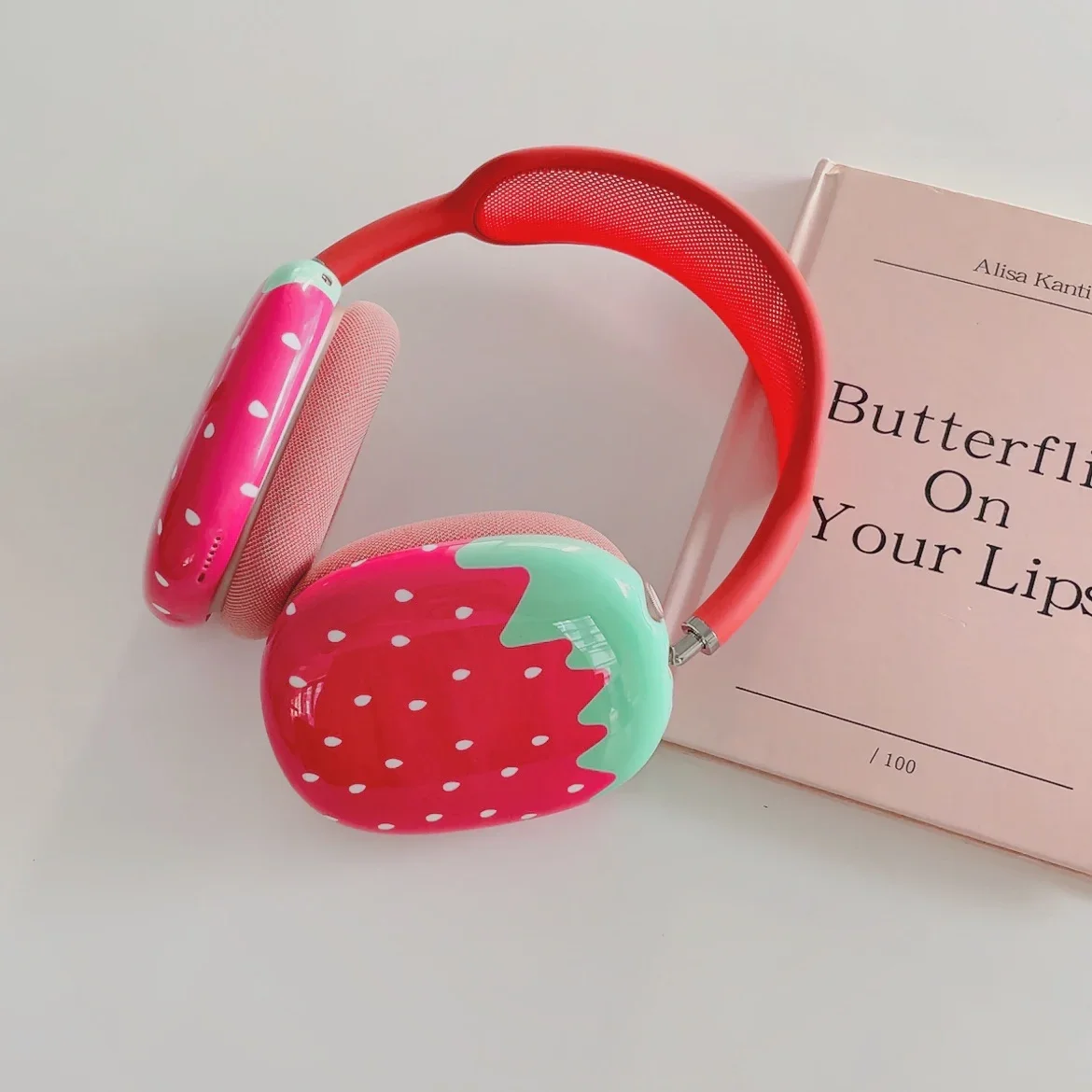 Funda protectora para Apple Airpods Max, funda Simple anticaída para auriculares, Fruit Strawberry