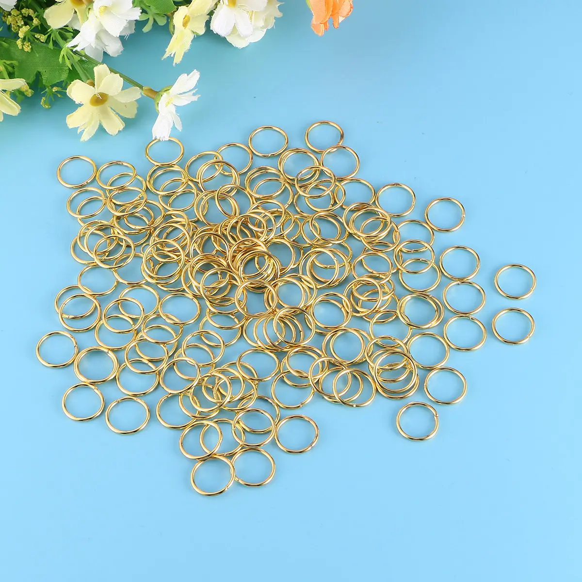160Pcs Multipurpose Small Open Metal Rings Hanging Accessories Circular Metal Ring Key Ring Bulk for Harness Belts