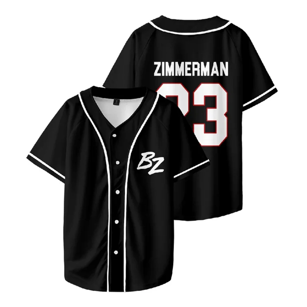 Bailey Zimmerman Merch Baseball Jersey Shirt V-Neck Short Sleeve Tee Women Men Streetwear Fashion Clothes