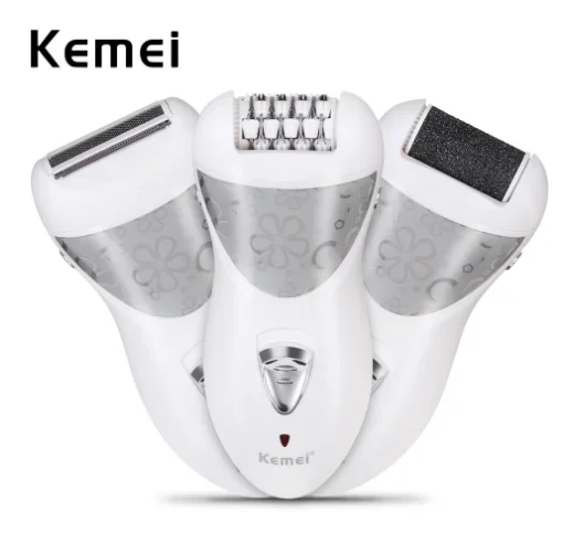 

Kemei Electric Epilator Rechargeable Defeatherer Depilatory Cuticle Pusher Shaver Ladies Care KM-505 hair cutting machine