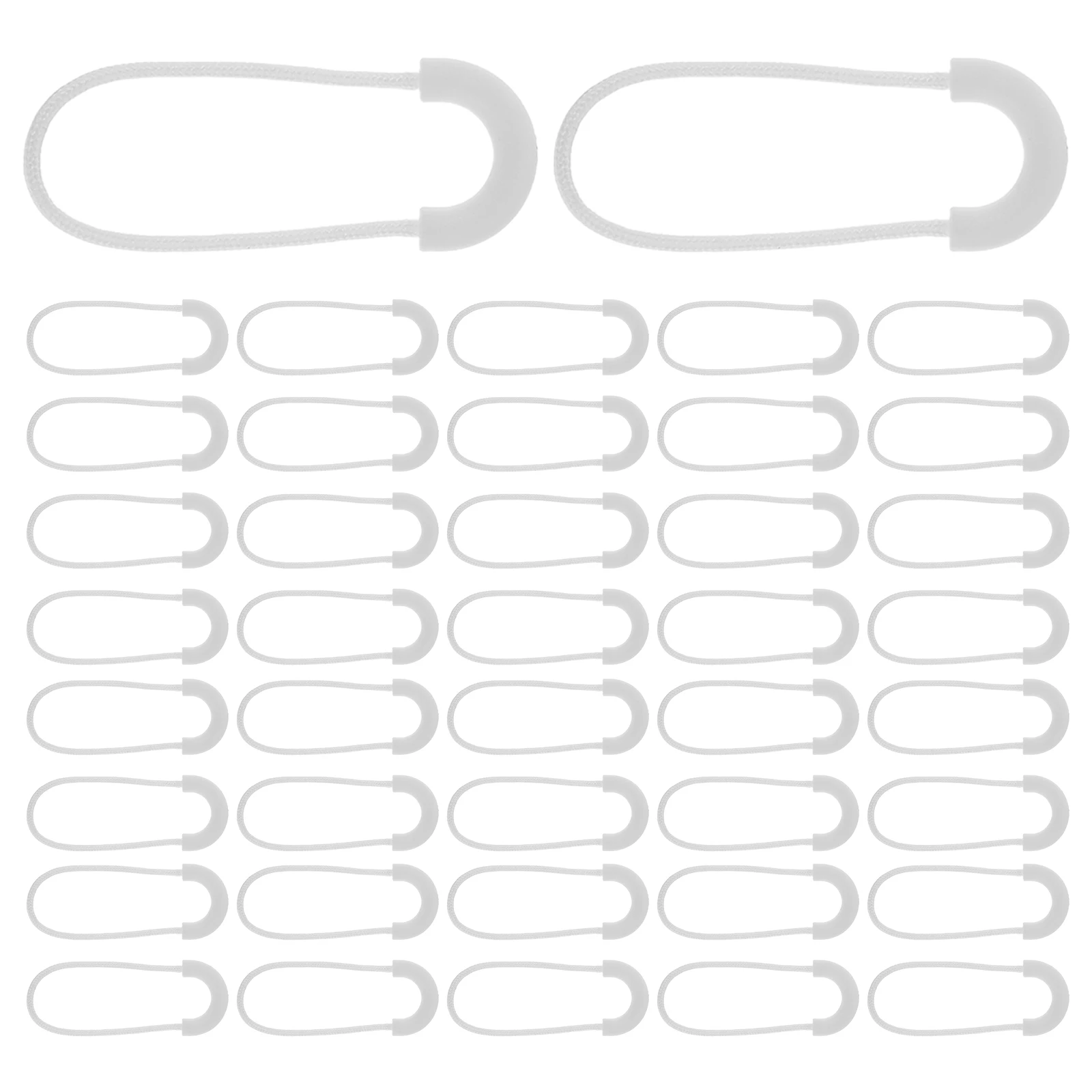 

100pcs Zipper Pulls Replacement U-Shape Detachable Cord Pulls For Jackets Backpacks Luggage Bags Repair Kit Zipper Tab Extension