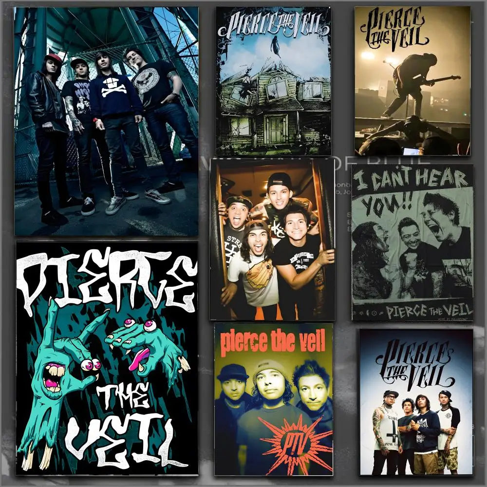 Pierce The Veil Band Poster Modern Aesthetic Wall Art Print Minimalist Bedroom Living Room Home Decor Gift