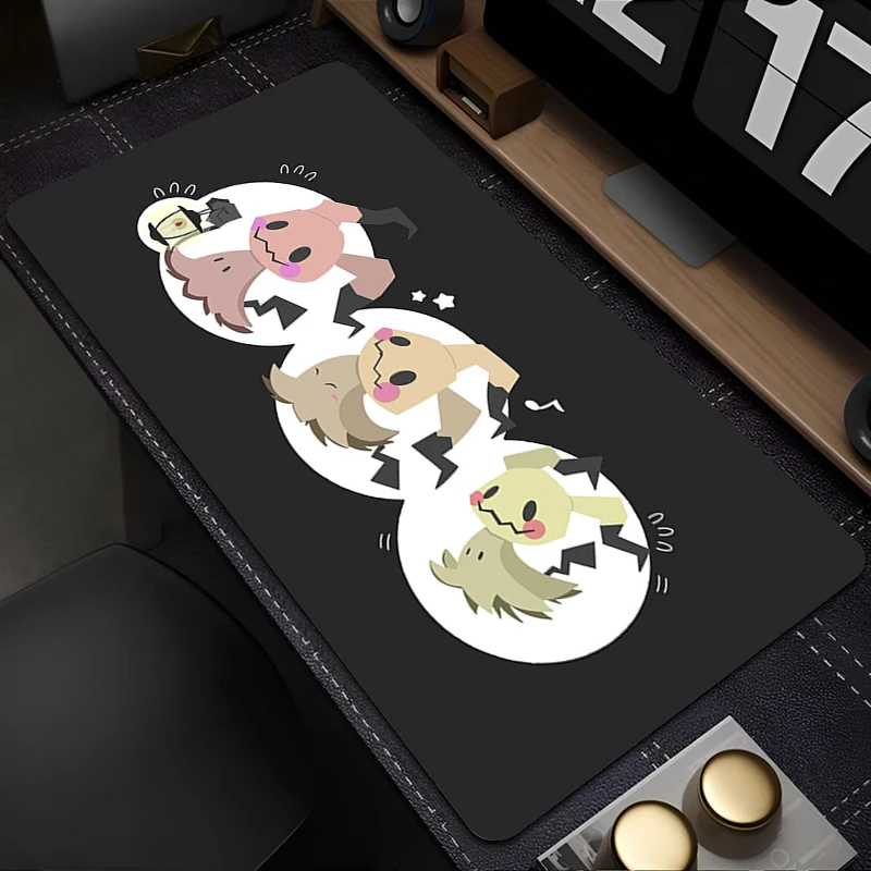 90x40cm Mouse Pad P-Pokemon Mimikyu Professional eSports Players Speed Lock Edge Game Extended Desk Mat PC Mousepad Keyboard Mat
