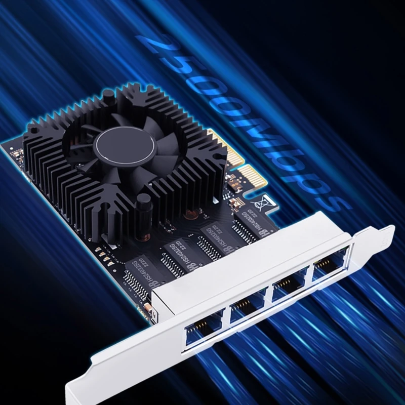 Leistungsstarke PCIE3.0 2,5 Gbit/s Netzwerkkarte 2500 Mbit/s 2Port PCIExpress RJ45 Adapter