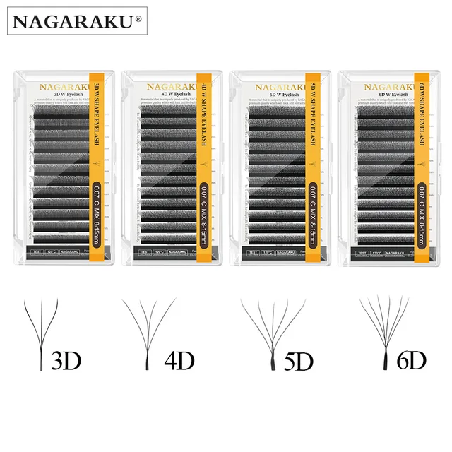 NAGARAKU automatyczne kwitnienie W kształt Bloom 3D 4D 5D 6D gotowe wentylatory przedłużanie rzęs naturalne miękkie światło pełne gęste