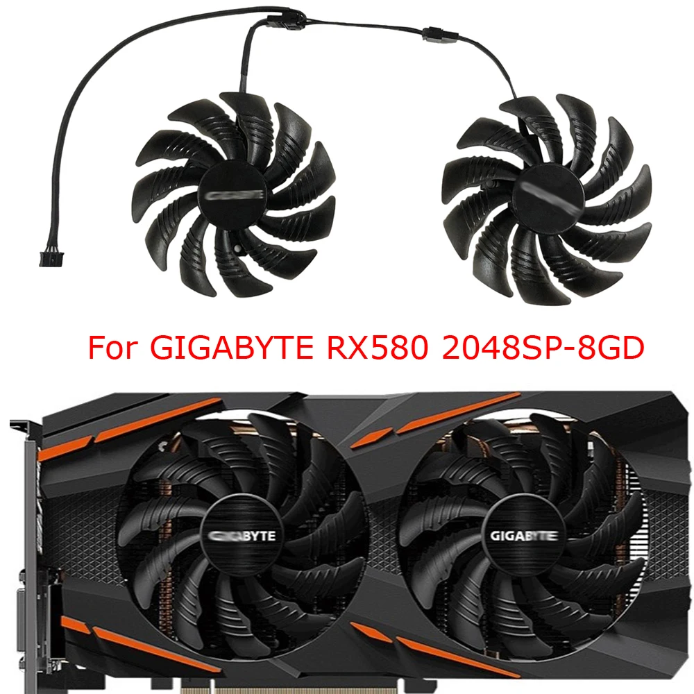 85MM,T129215SU,GPU Fan,For Gigabyte RX580 2048SP 8GD,GTX1070 GTX 1070 Ti WINDFORCE,RX 570 480 470 GAMING,Graphics Card Cooling