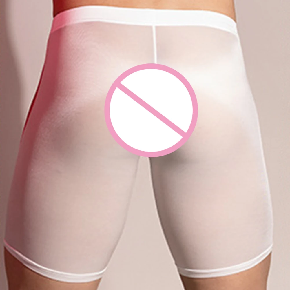 Boxer For Men See Through Sexy Lingerie Men Shorts Side Mesh Length Circumference Cm Inch High Stretch Regular