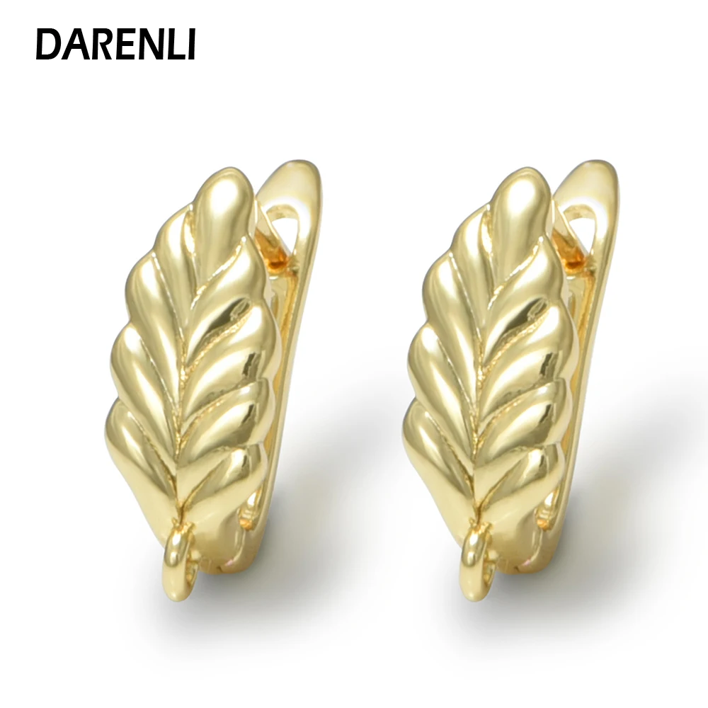 DARENLI 18K Gold Plated  Earring Clasps Fittings Hypoallergenic Earring Fixtures,DIY Earrings Making Accessories Wholesale