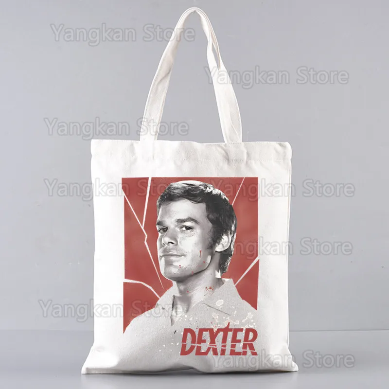 حقائب يد نسائية من Dexter Morgan حقائب تسوق قماشية قابلة لإعادة الاستخدام حقيبة تسوق صديقة للبيئة قابلة للطي #2