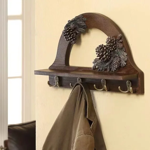 American coat hanger creative resin wall hanging porch  and hat art hook  wall decoration storage shelf