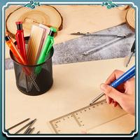 10 Pcs Solid Carpenter Pencils With 60 Pcs Refills Long Nosed Deep Hole Mechanical Pencil Marker Construction Pencils