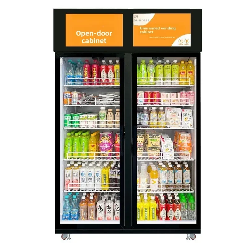 

Unmanned self-service door opening snack and beverage AI intelligent visual cabinet automatic vending machine
