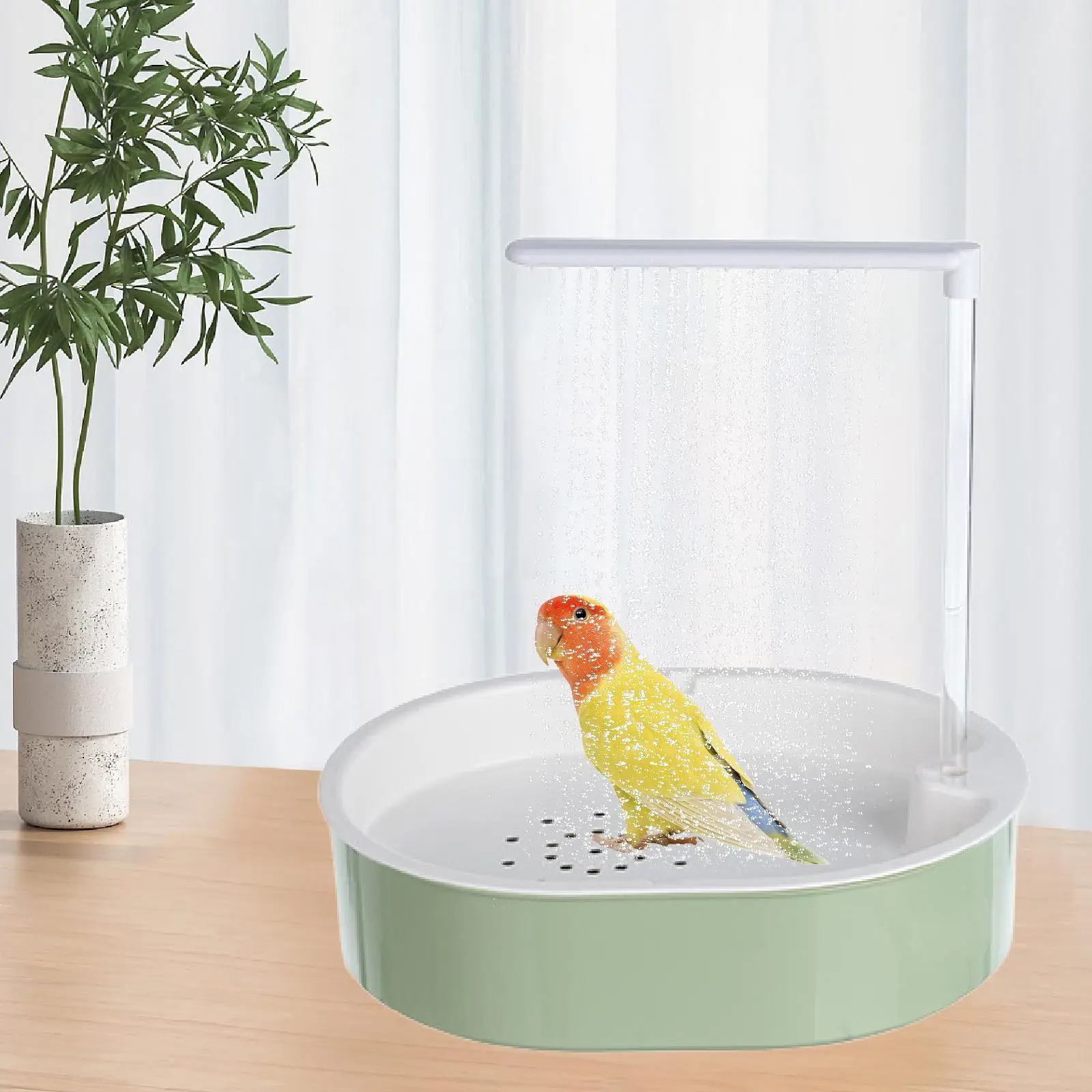 

Ванна для попугая Автоматическая ванна с насосом для клетки Parakeet Cockatiel