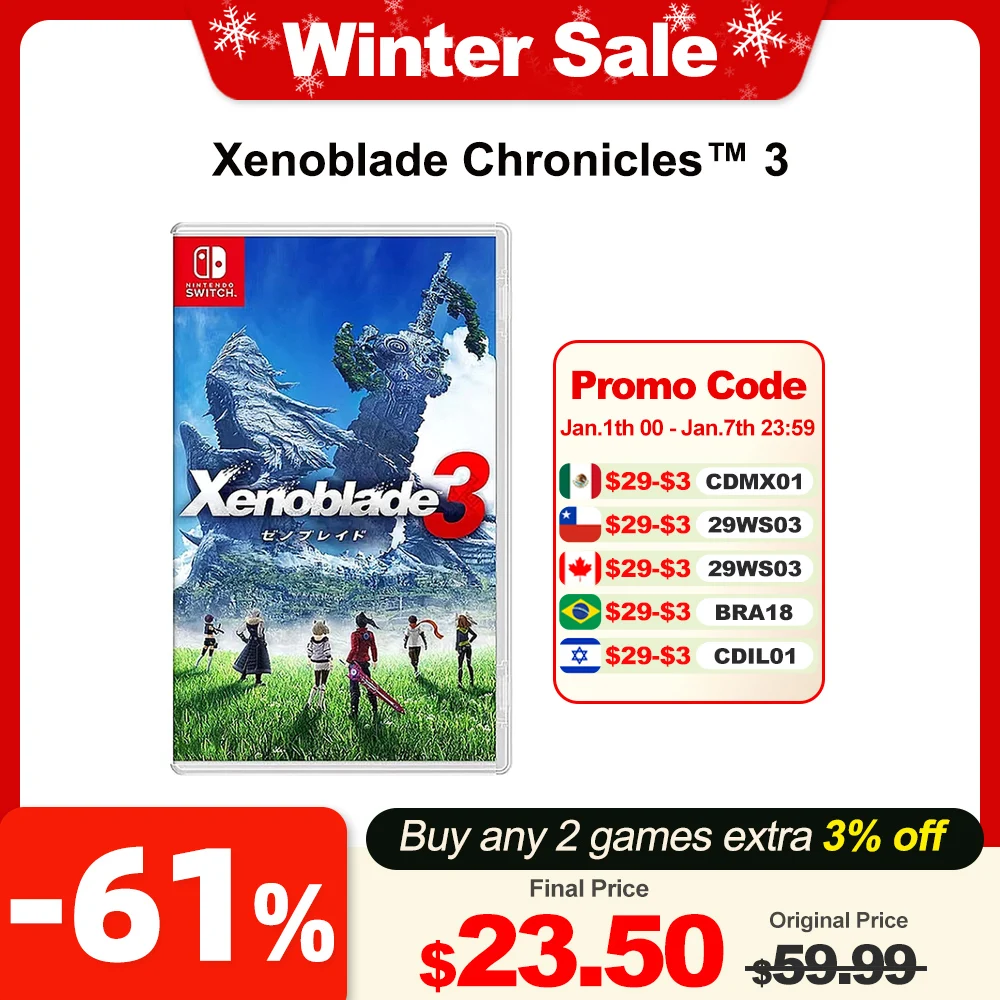 Xenoblade Chronicles 3 Nintendo Switch Game Deals 100% Official Physical Game Card RPG Genre for Switch OLED Lite Game Console