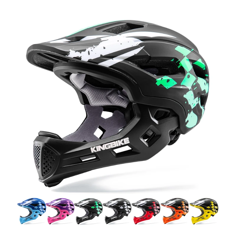 

KINGBIKE Child Detachable Full Face Cycling Helmet Bicycle Balance Bike Skateboard Skating Kids Sports Safety Protective Equip