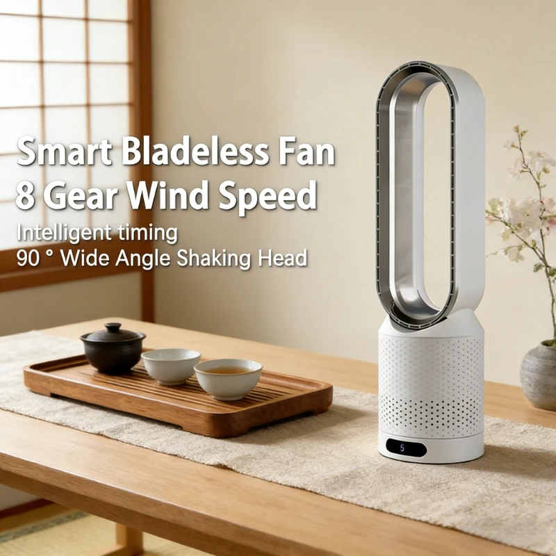 

New Intelligent Bladeless Purification Fan Air Purifier Bladeless Fan 2in1 Circulating Natural Wind Bladeless Fan