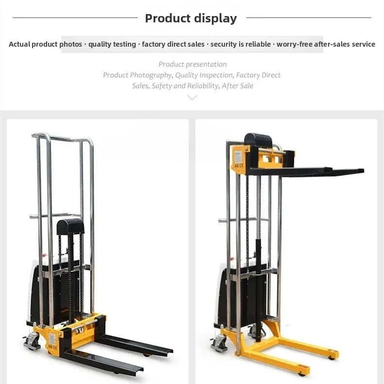light semi-electric stacker small storage lift transfer truck stacker