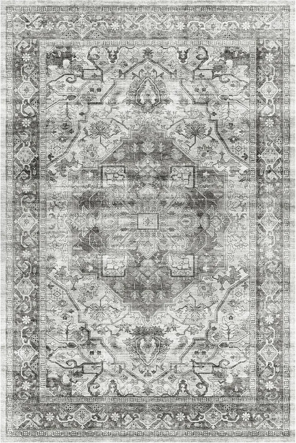 

Area Gery Rug, 5X7 Мягкий нескользящий коврик и выпадающий коврик для гостиной, столовой, домашнего декора, не выпадающий, машинная стирка ленты