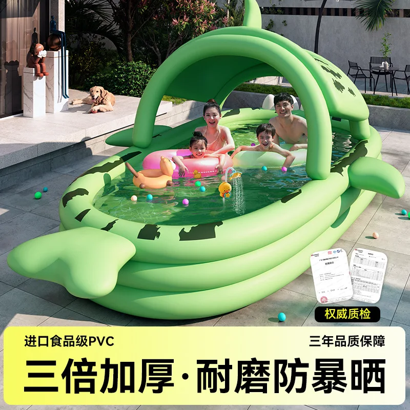 

Shark Inflatable Swimming Pool Children's Household Courtyard Outdoor Swimming Pool Adult Children Playing Pool