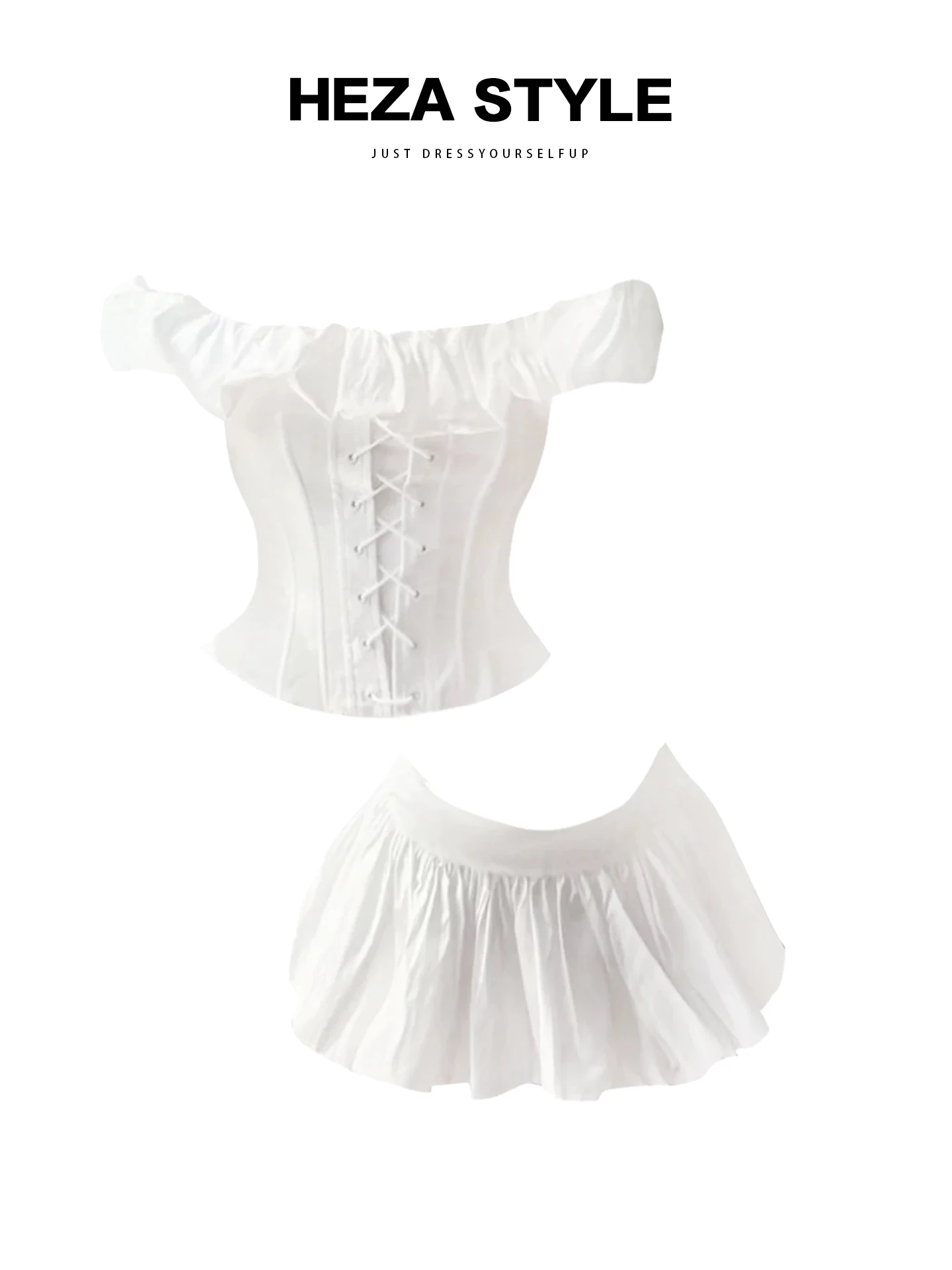 

Летний наряд Heza Spicy Girl, комплект с юбкой трапециевидной формы с низкой талией, большие размеры, Pure Desire Faionable, корейский цельный комплект Sle ort Sve