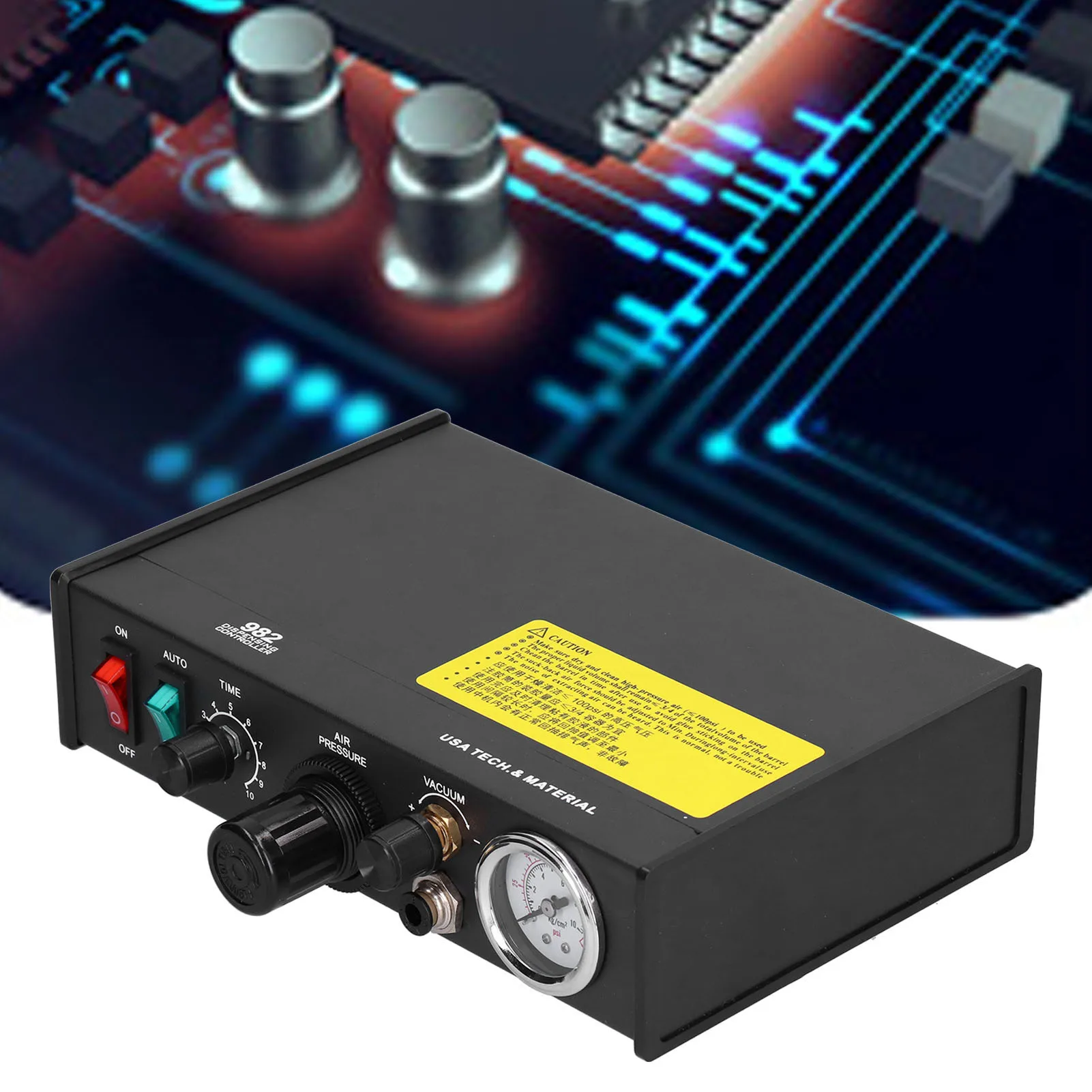 

SemiAutomatic Glue Dispenser Machine Aluminum Alloy Equipment with 0.01ml Minimum Drip Volume Manual Glue Dispenser Machine