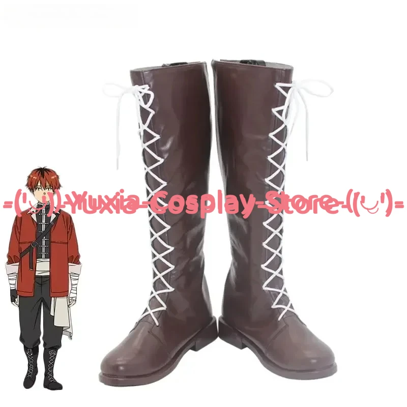 Yuxiacosplay! Frieren: Beyond Journey's End Stark Cosplay Shoes Anime Character Prop PU Leather Boots Halloween Party Costume