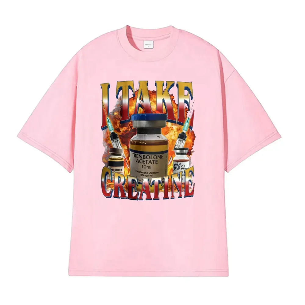 Engraçado eu pego criatina ginásio t camisa steroid fora do bolso meme t camisas femininas manga curta hip hop camisetas casuais