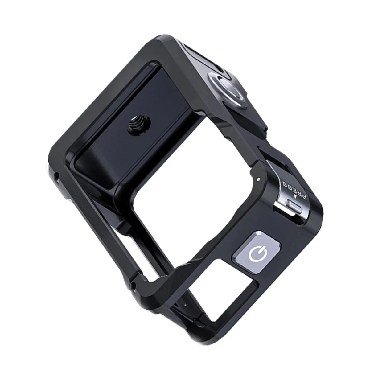 at33-metal-protective-case-for-dji-action-6-double-opening-full-coverage-cage-expansion-rabbit-cage-with-cold-shoe-mounts
