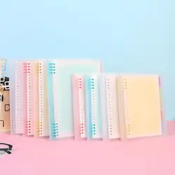 1 Pc Plastic 9 Hole A4 A5 B5 Loose-Leaf Binder Notebook Cover Candy Color Notebook Refill Case Book Inner Core Notebook Shell