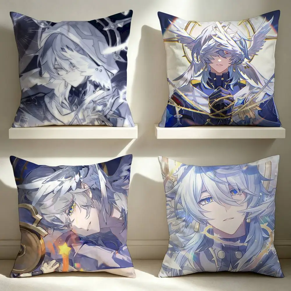 Sunday Honkai Star Rail  Double-Sided Printed Cushion Cover Bedroom Bedside Sofa Pillow Case