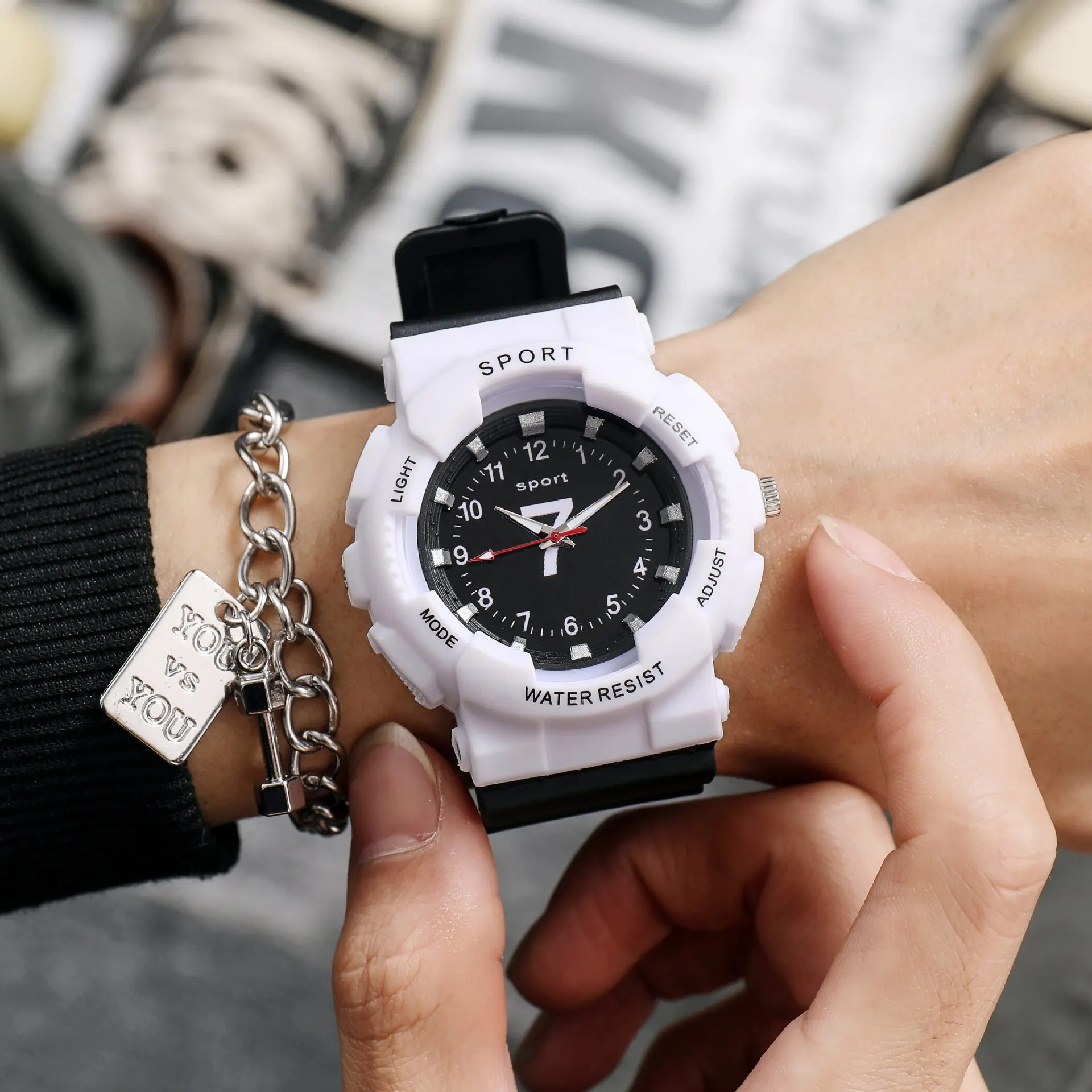 2024 New Basketball and Football Stars Same Style Watch Male Student Sports Waterproof Watch Youth Trendy Couple Watch World Cup